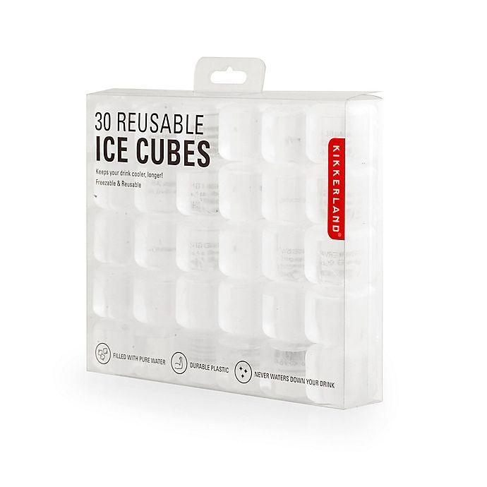 slide 2 of 5, Kikkerland Square Reusable Ice Cubes, 30 ct