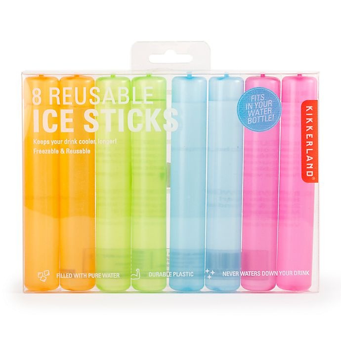 slide 4 of 4, Kikkerland Multicolor Reusable Ice Sticks, 8 ct