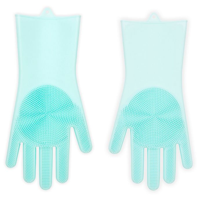 slide 1 of 6, Kikkerland Designs Silicone Scrubbing Gloves Set, 2 ct