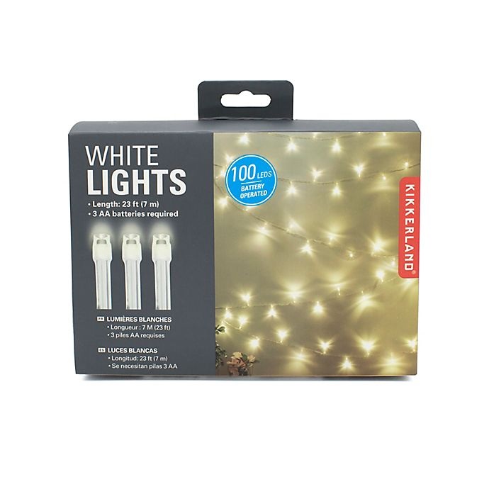 slide 2 of 3, Kikkerland Design 100 LED Mini Bulb White Lights, 1 ct