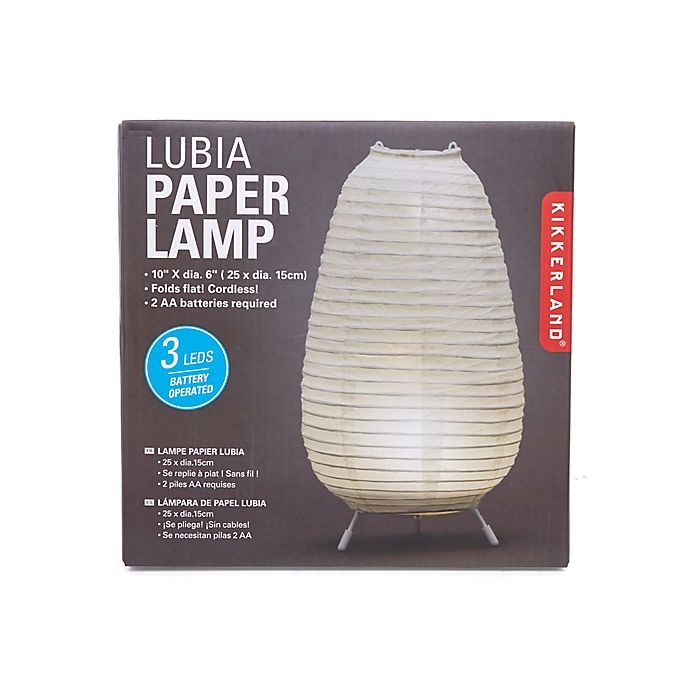 slide 2 of 5, Kikkerland Design Lubia Paper Lamp, 1 ct