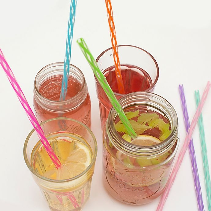 slide 2 of 5, Kikkerland 11-Inch Reusable Straws, 24 ct