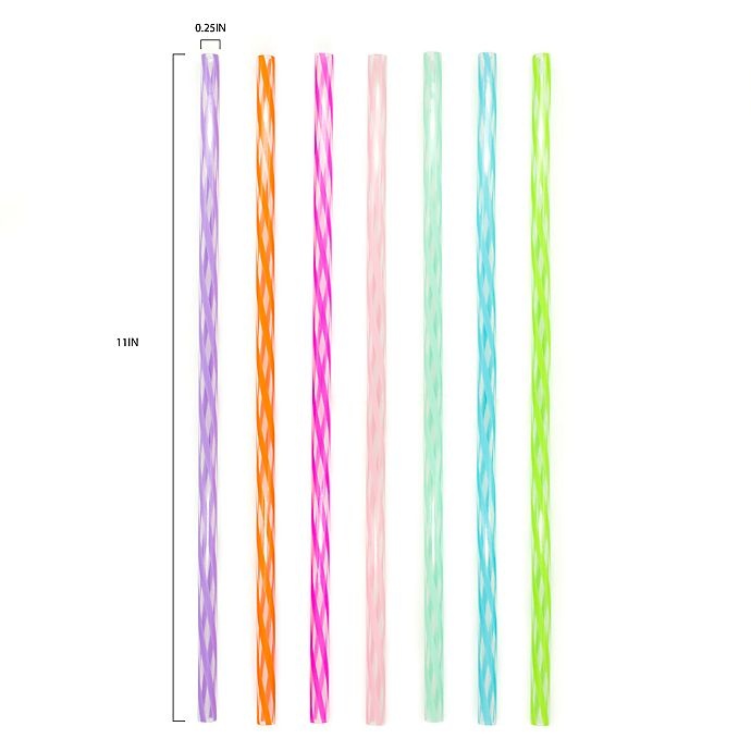 slide 4 of 5, Kikkerland 11-Inch Reusable Straws, 24 ct