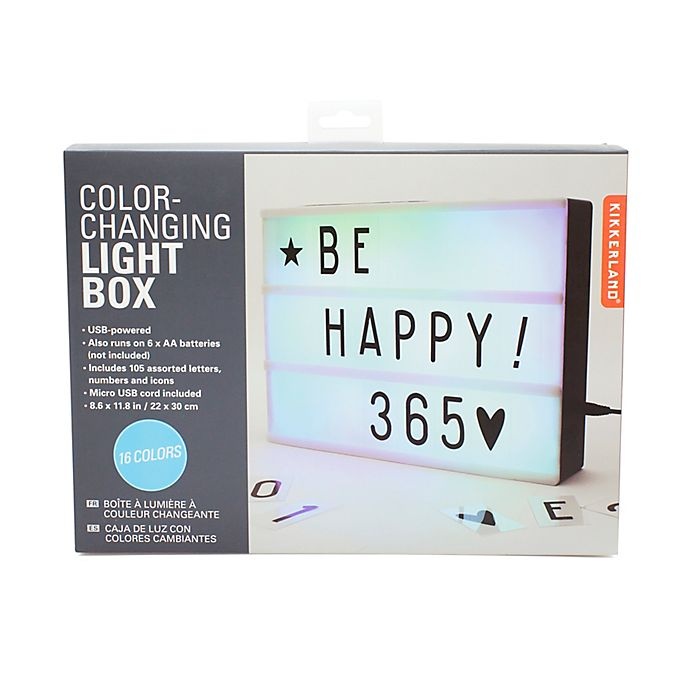 slide 8 of 8, Kikkerland Color-Changing Light Box, 1 ct