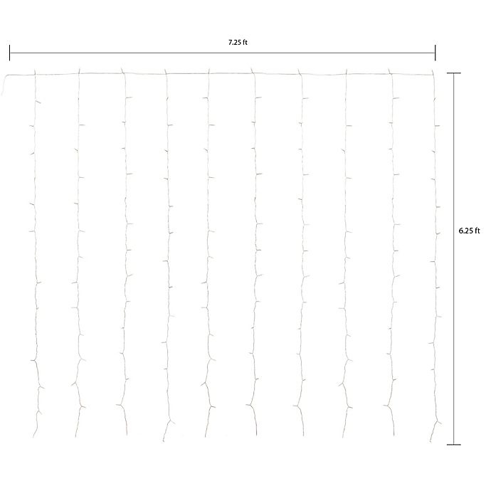 slide 3 of 4, Kikkerland 150-Light LED Curtain String Lights - Warm White, 1 ct