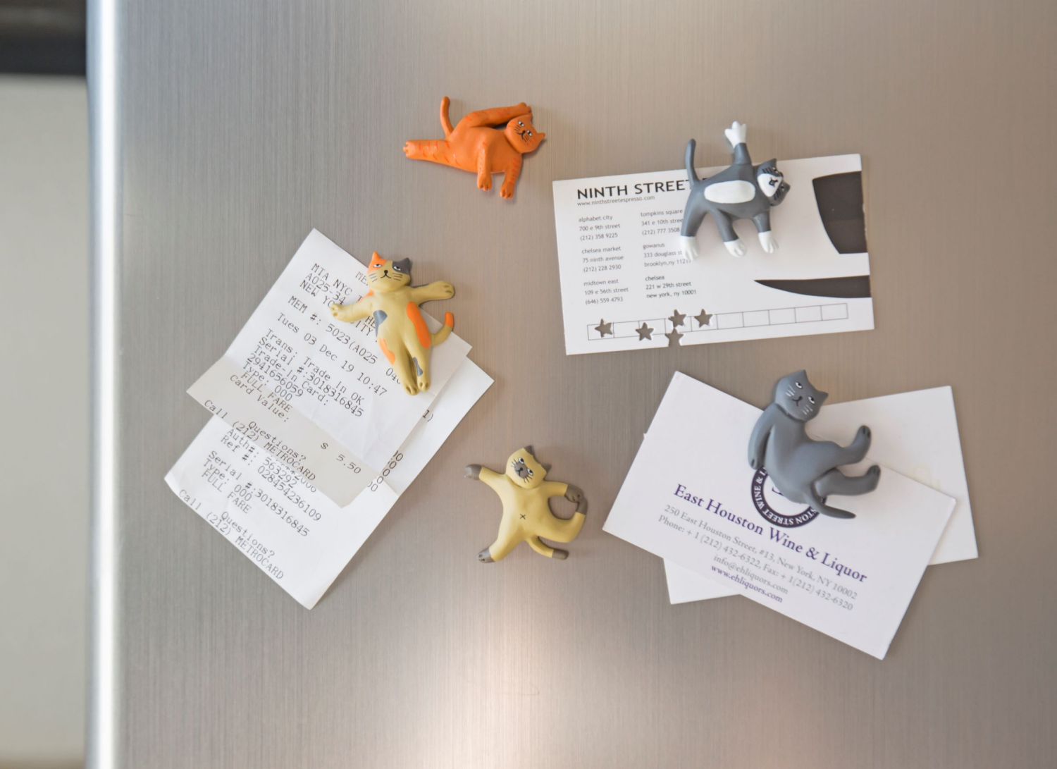 slide 2 of 4, KIKKERLAND Cat Yoga Magnets Set of 5, 1 ct