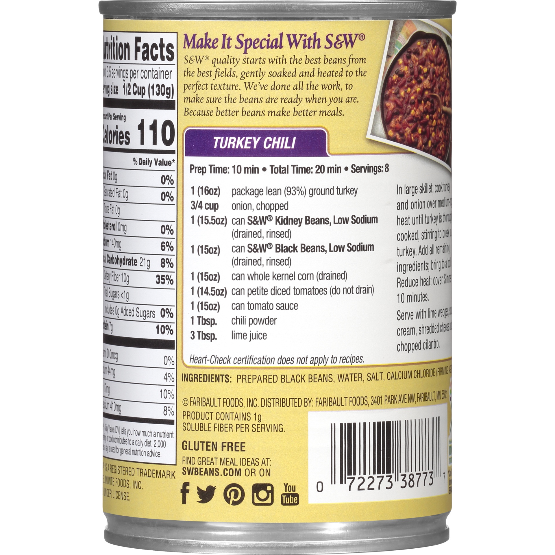 slide 3 of 8, S&W Low Sodium Black Beans 15 oz, 15 oz