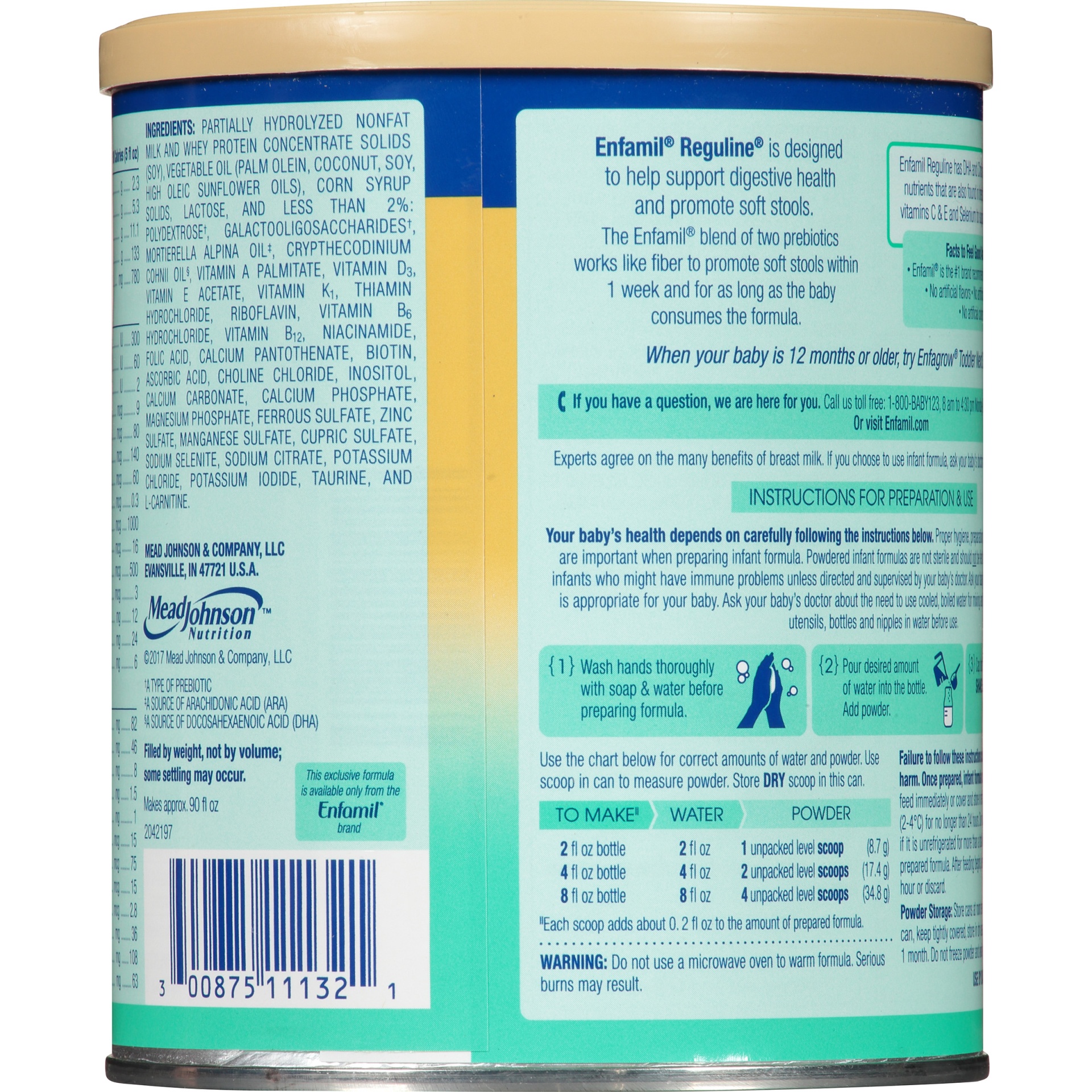 slide 3 of 6, Enfamil Reguline Powder Infant Formula - 12.4oz, 12.4 oz