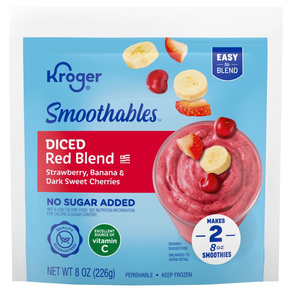 slide 1 of 1, Kroger® Smoothables™ Diced Red Blend Smoothie, 8 oz