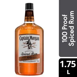 Captain Morgan 100 Proof Spiced Rum, 1.75 L