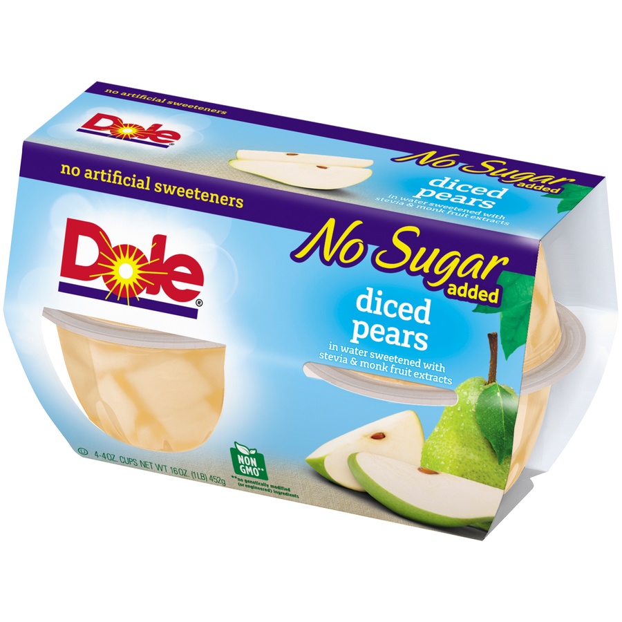 Dole Diced Pears 4 ct