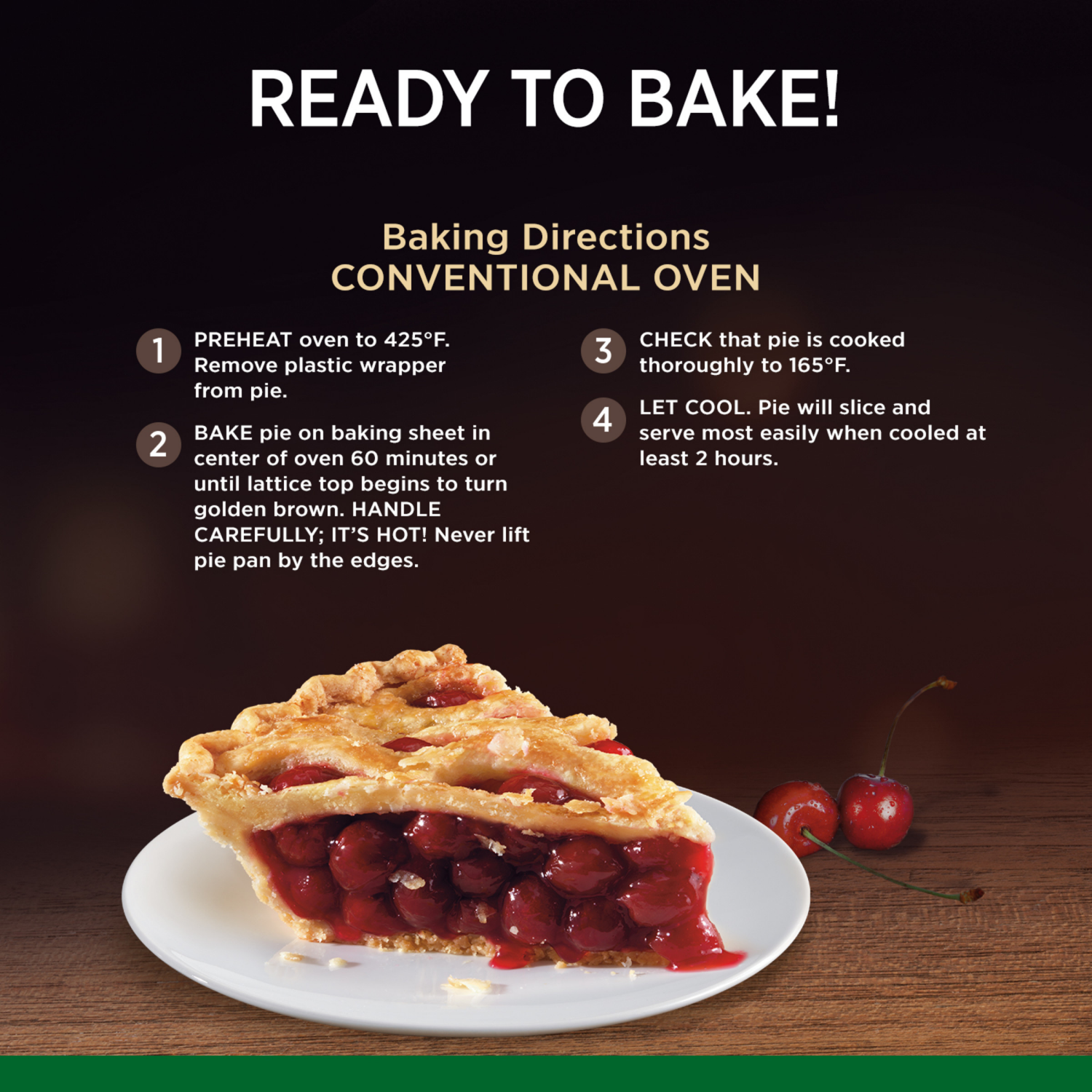 slide 5 of 5, Marie Callender's Lattice Cherry Pie, Ready to Bake Frozen Dessert, 40 oz., 40 oz