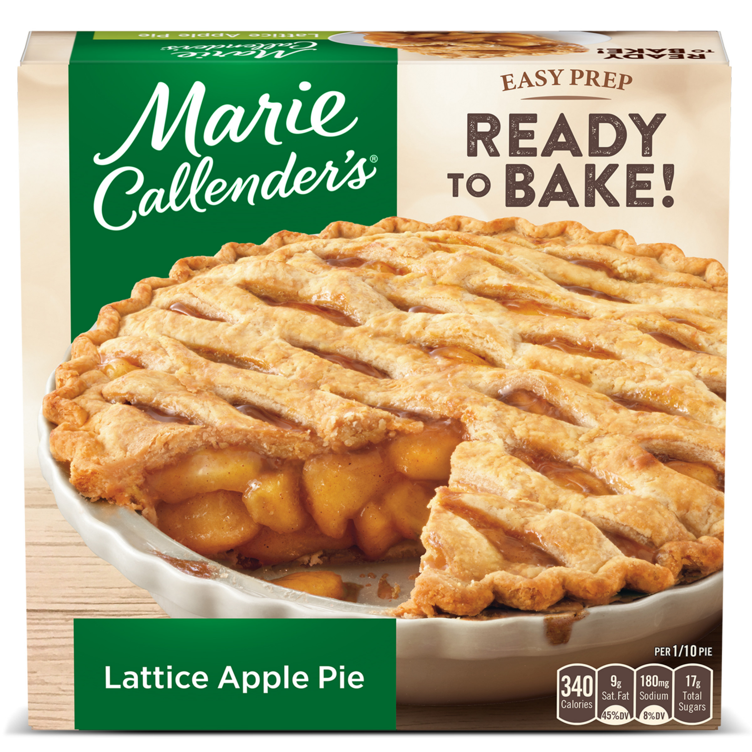 slide 1 of 5, Marie Callender's Lattice Apple Pie, Ready to Bake Frozen Dessert, 42 oz., 42 oz