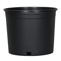 Style Selections 9.72-in W x 9.72-in L x 8.62-in H Black Resin Round Indoor Planter