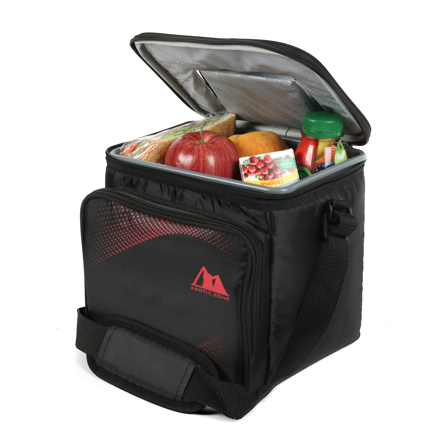 slide 6 of 8, Arctic Zone Jumbo Hardbody Lunch Box, Black/Red, 1 ct