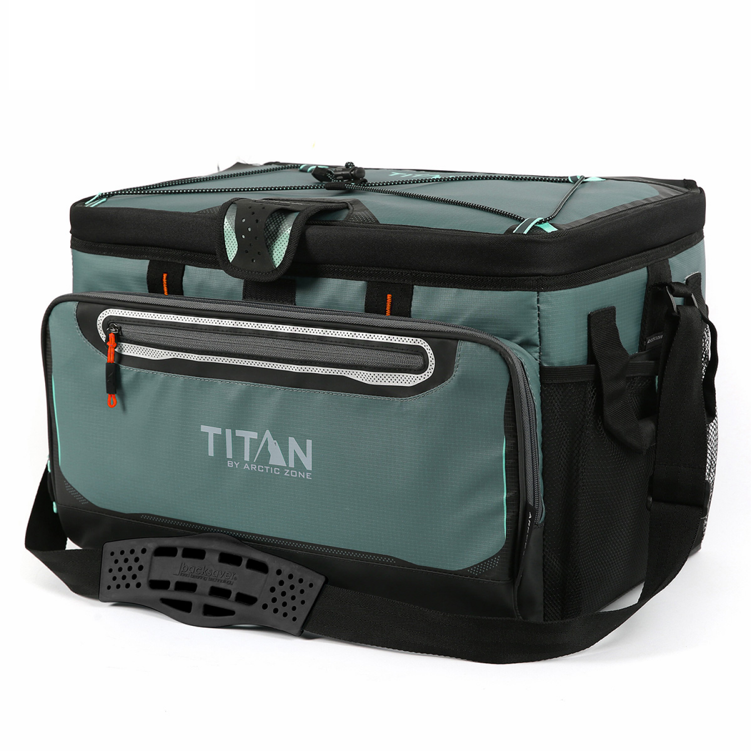 slide 4 of 5, Titan Zipperless HardBody Cooler - Jungle Hunt, 48 ct