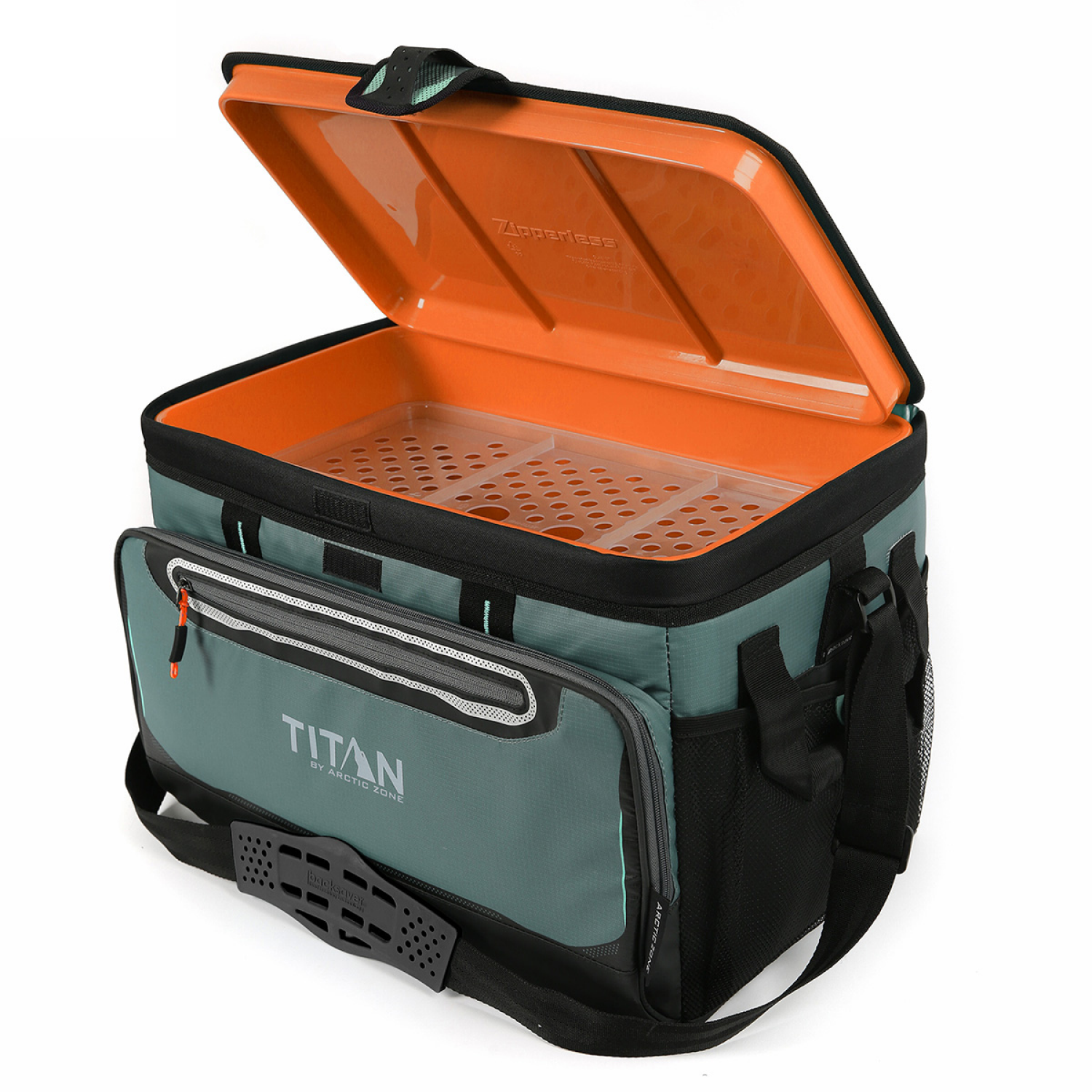 slide 5 of 5, Titan Zipperless HardBody Cooler - Jungle Hunt, 48 ct