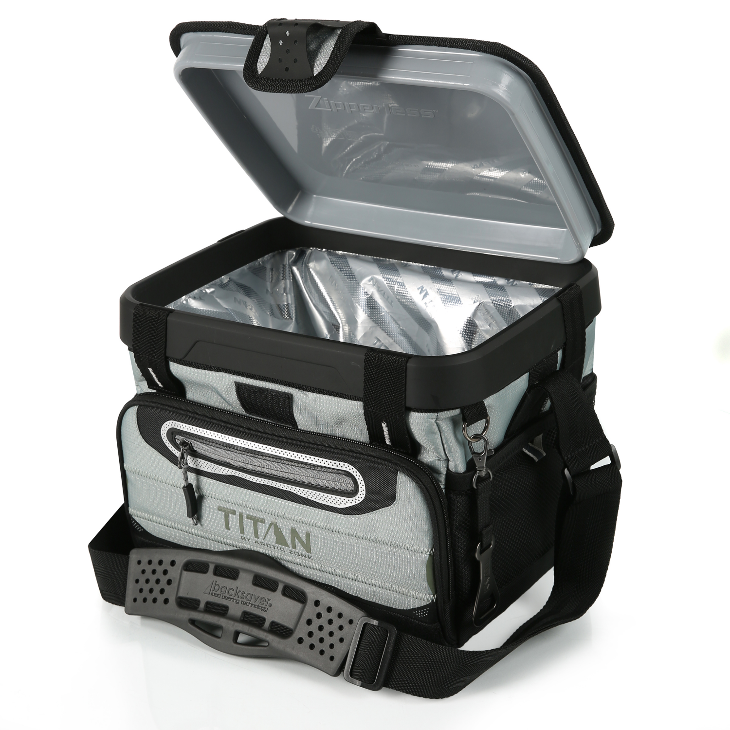 slide 2 of 2, Titan by Arctic Zone 20 Can Collapsible Zipperless Cooler Seagrass, 20 ct