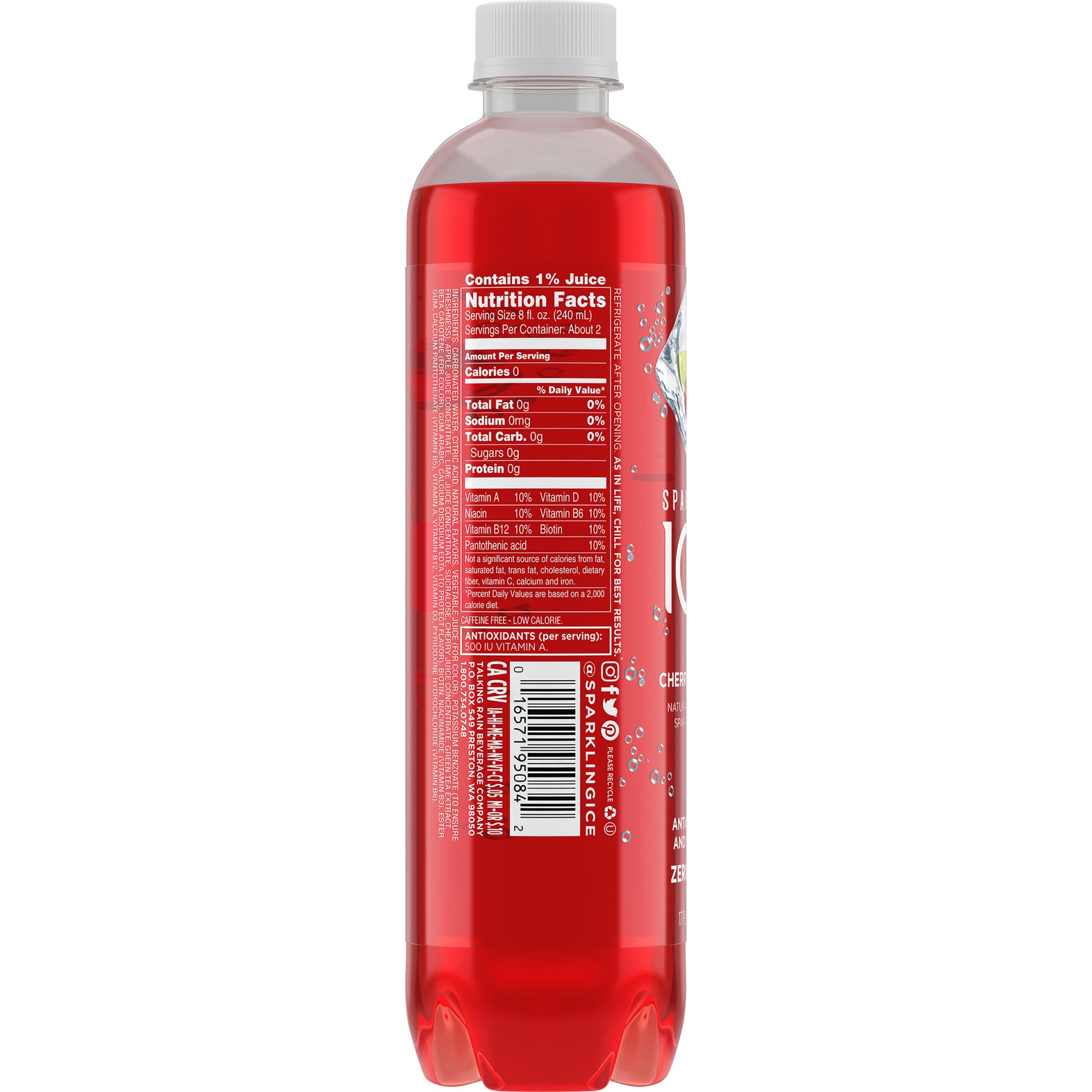 slide 2 of 6, Sparkling Ice Cherry Limeade - 17 fl oz Bottle, 17 fl oz