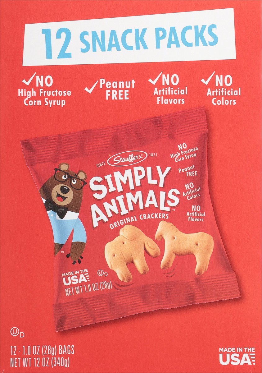 slide 13 of 17, Stauffer's Simply Animals Original Crackers 12 - 1.0 oz Bags, 12 ct