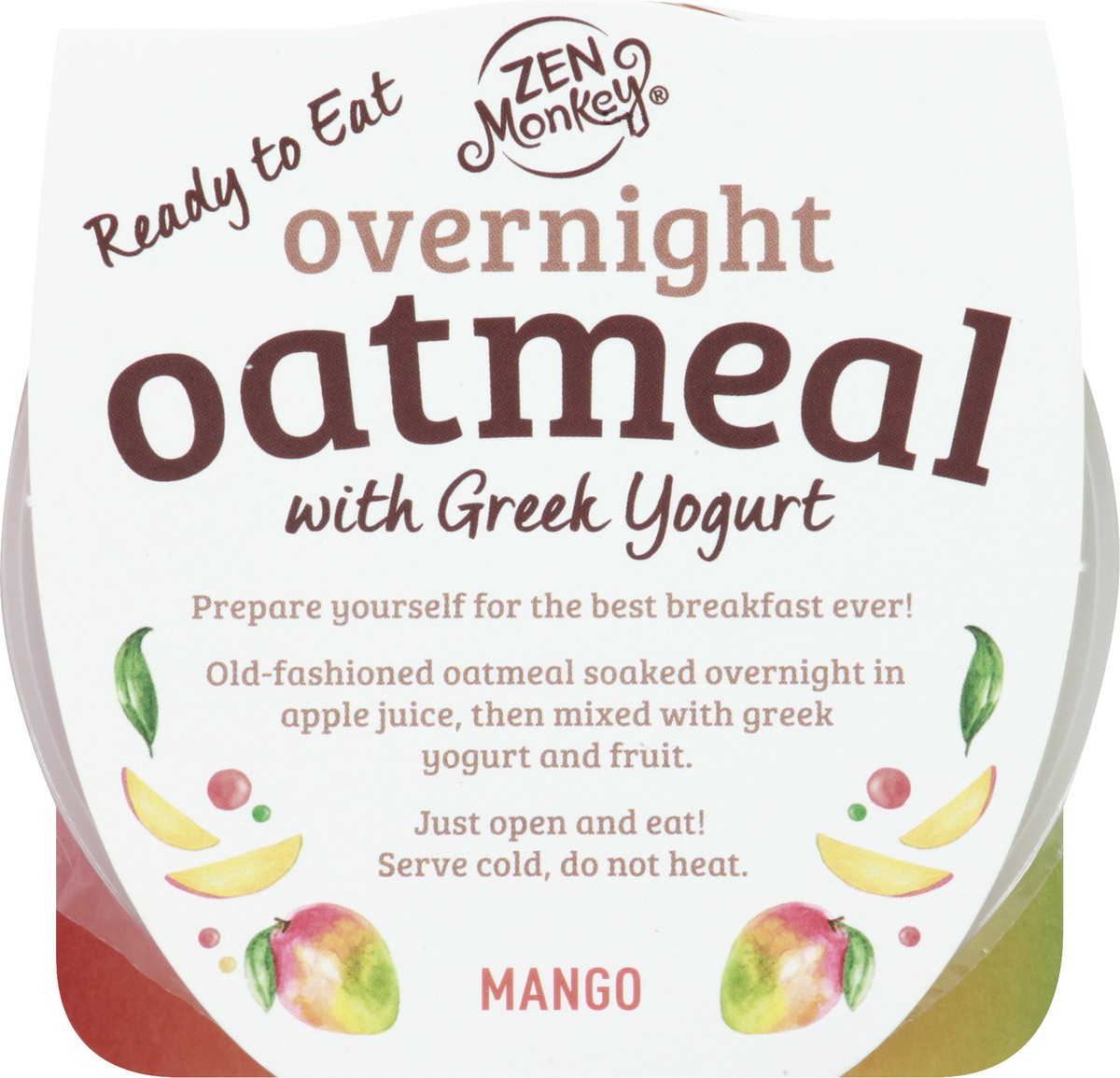 slide 13 of 13, Zen Monkey Overnight Mango Oatmeal with Greek Yogurt 5.3 oz, 5.3 oz