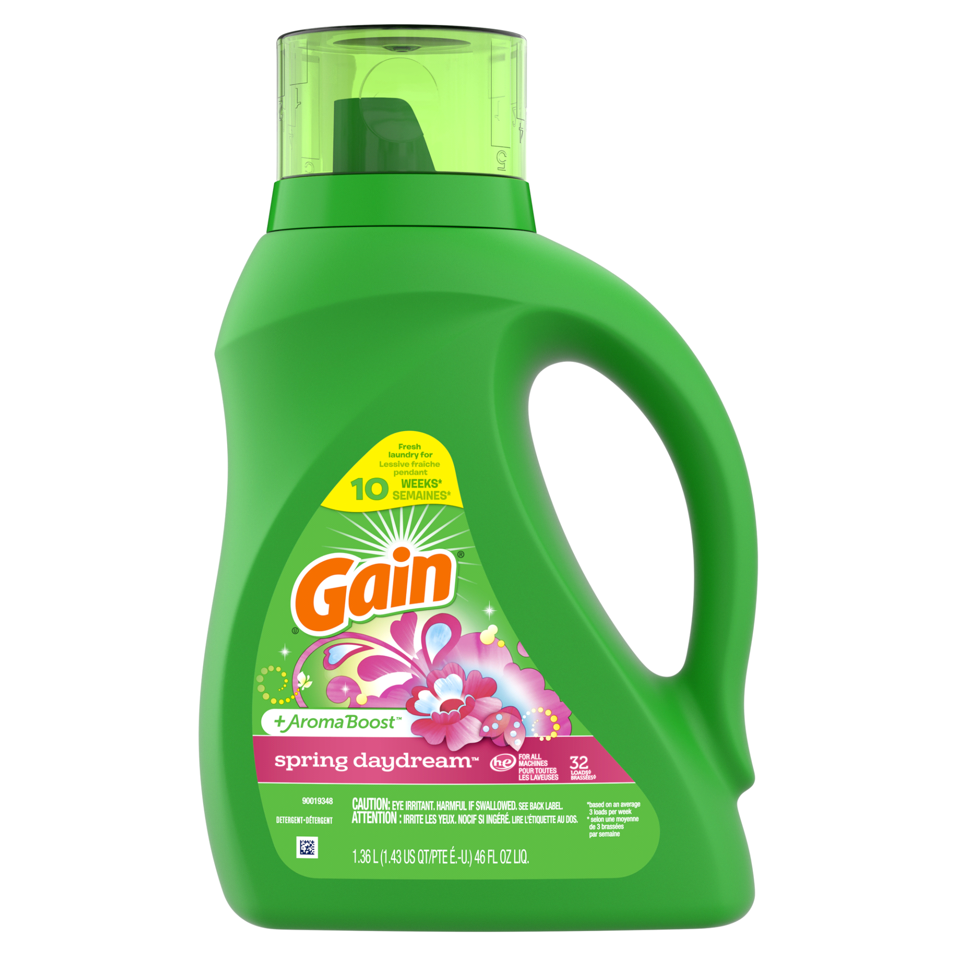 slide 1 of 1, Gain Liquid Laundry Detergent, Spring Daydream, 46 oz