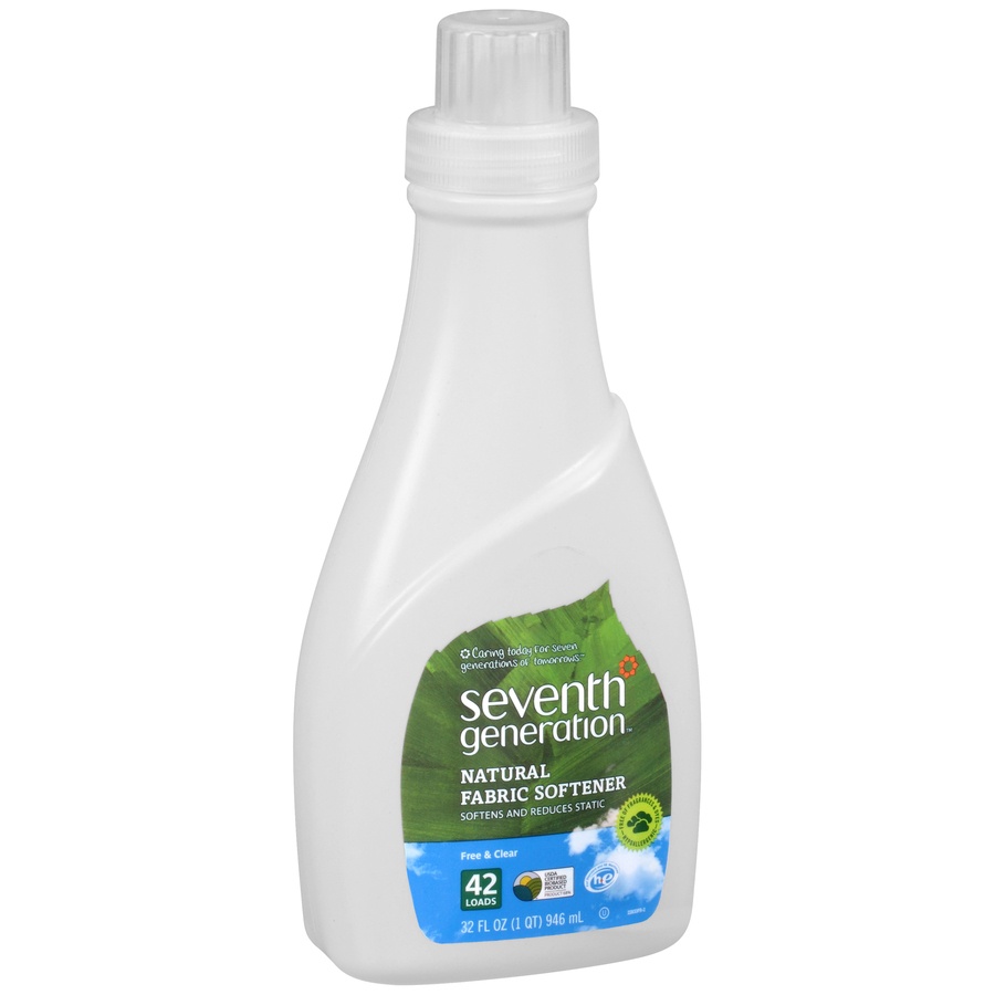 slide 3 of 3, Seventh Generation Liquid Fabric Softener Free & Clear, 32 oz, 42 Loads, 32 fl oz