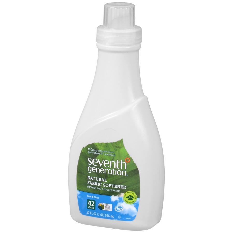 slide 2 of 3, Seventh Generation Liquid Fabric Softener Free & Clear, 32 oz, 42 Loads, 32 fl oz