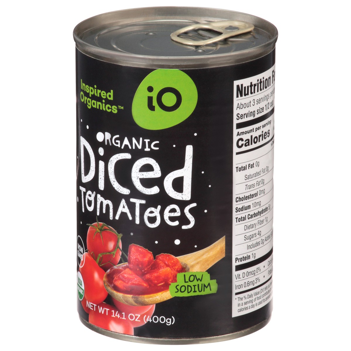 slide 3 of 4, Io Brand Tomatoes Dice, 1 ct