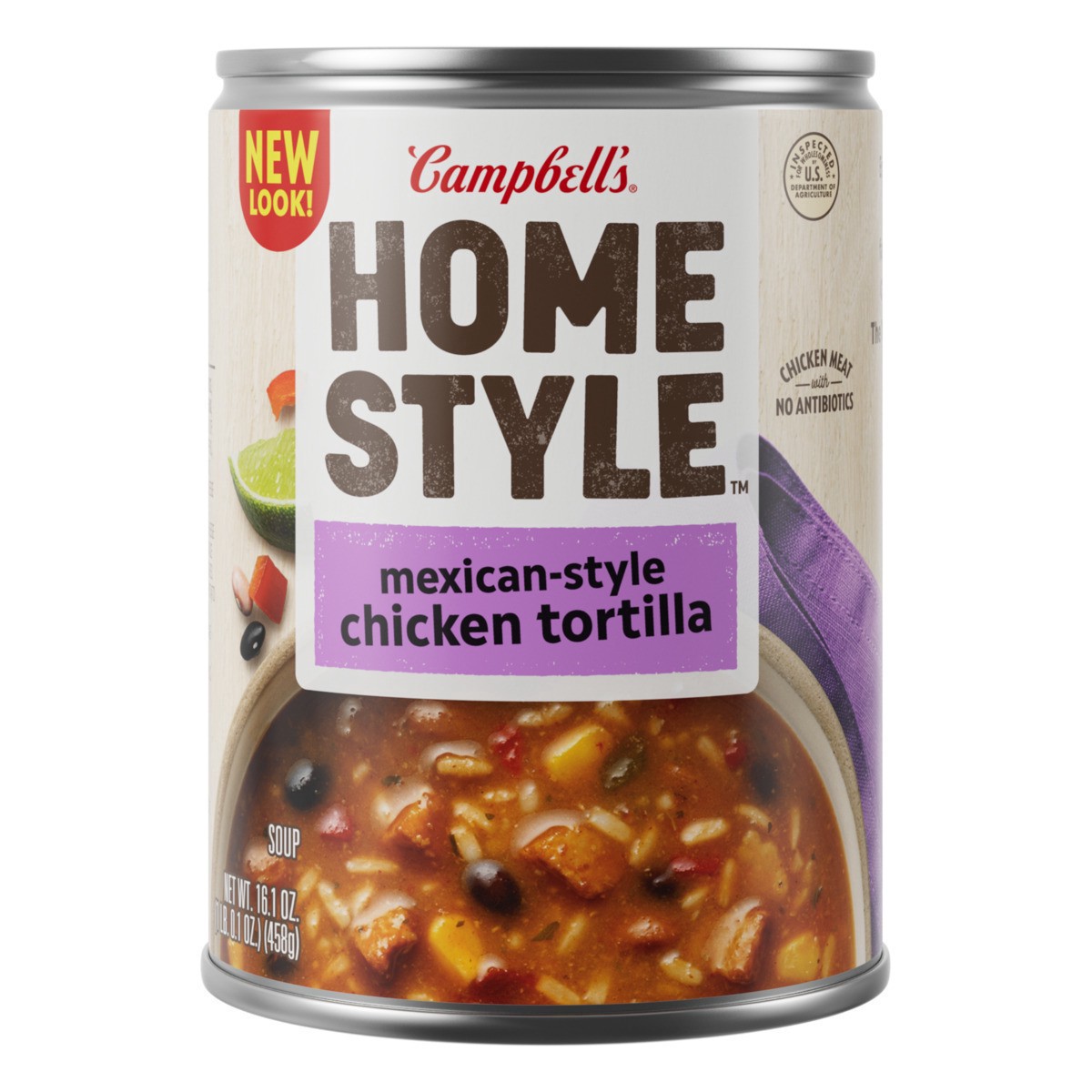 slide 4 of 11, Campbell's Homestyle Mexican-Style Chicken Tortilla Soup, 16.1 OZ Can, 16.1 oz