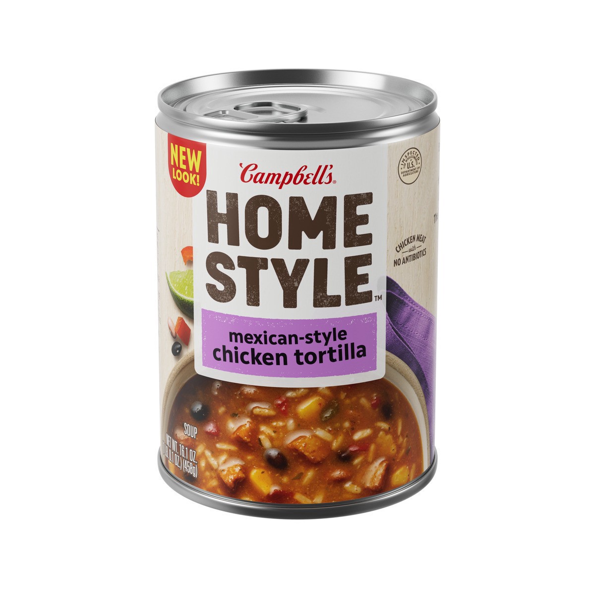 slide 8 of 11, Campbell's Homestyle Mexican-Style Chicken Tortilla Soup, 16.1 OZ Can, 16.1 oz