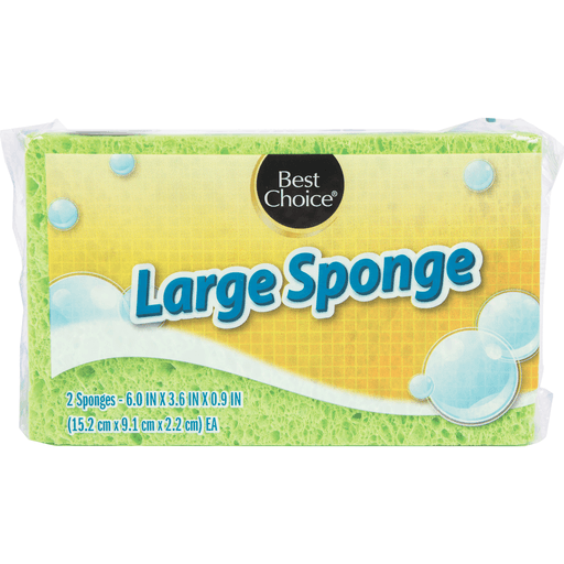 slide 1 of 1, Best Choice Large Sponge, 2 ct