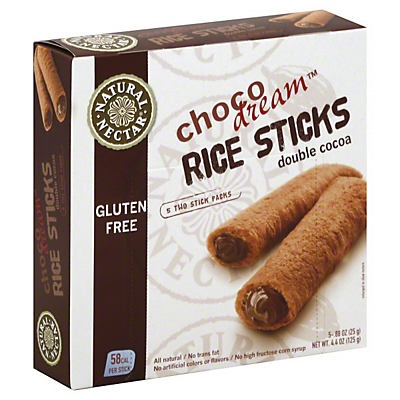 slide 1 of 1, Natural Nectar Chocolate Dream Double Cocoa Rice Sticks, 5 ct; 4.4 oz