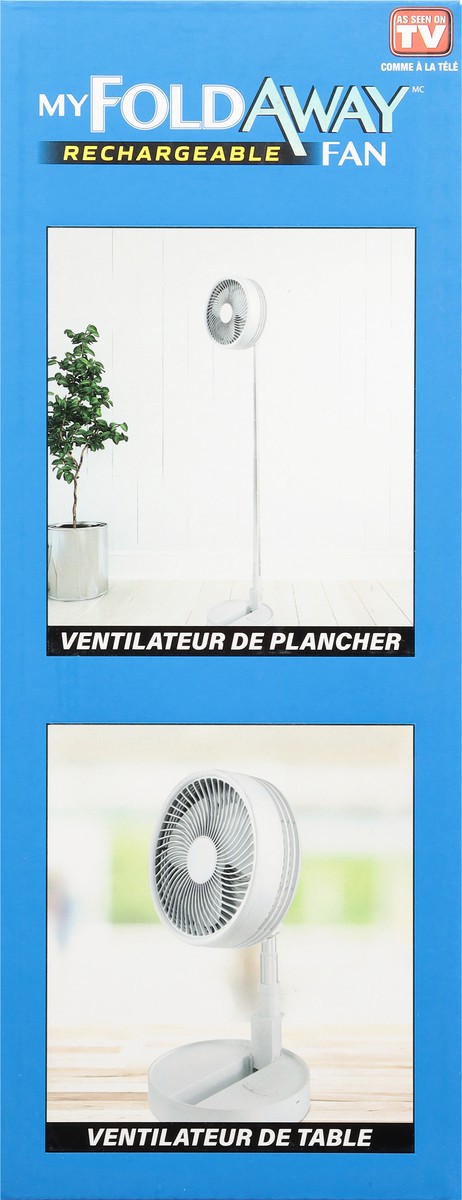 slide 8 of 9, My Foldaway Fan Floor Fan & Table Fan 2 in 1 Rechargeable Fan 1 ea, 1 ct