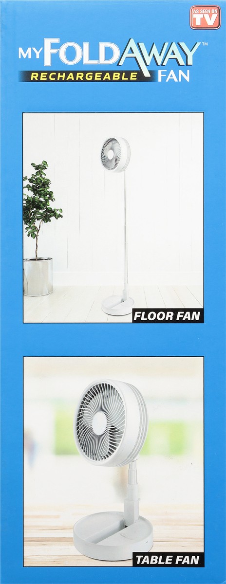 slide 2 of 9, My Foldaway Fan Floor Fan & Table Fan 2 in 1 Rechargeable Fan 1 ea, 1 ct