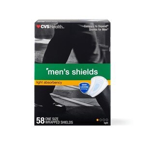 slide 1 of 1, CVS Health Men's Shields Light Absorbency, 58Ct, 58 ct