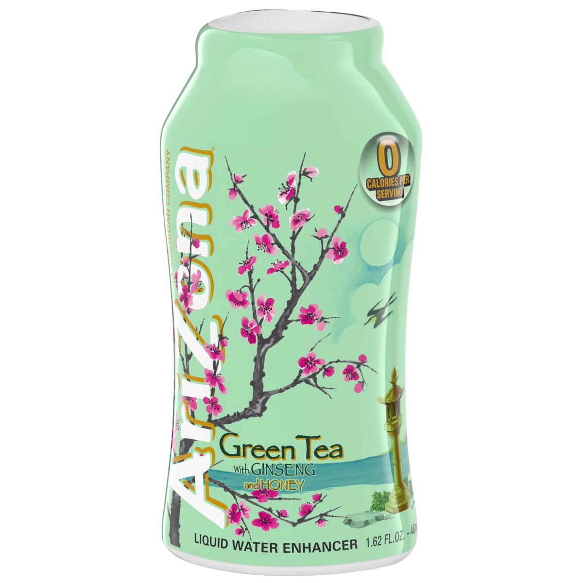 slide 1 of 1, AriZona Green Tea with Ginseng & Honey Naturally Flavored Liquid Water Enhancer Bottle, 1.62 fl oz