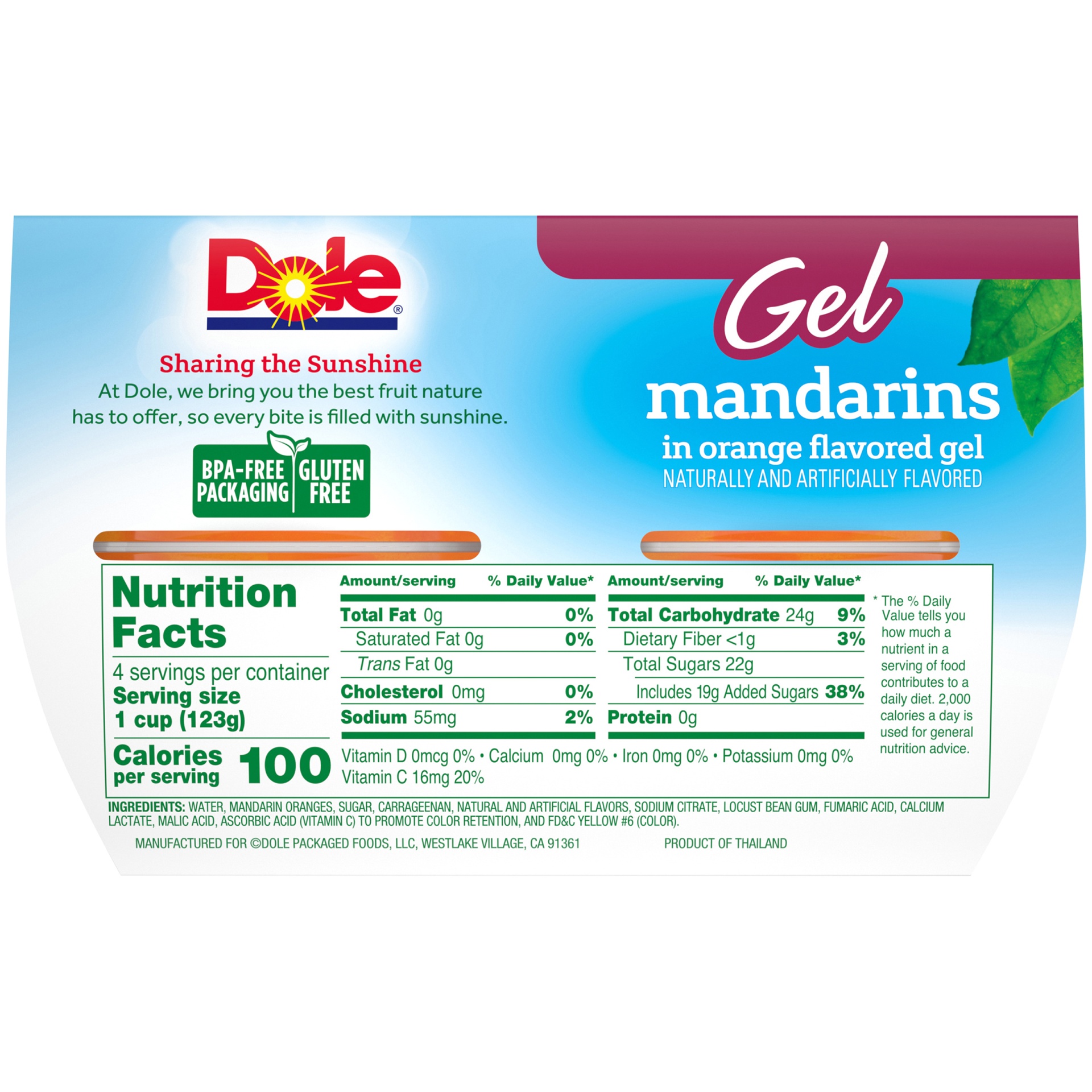 slide 7 of 8, Dole Mandarins in Orange Flavored Gel, 