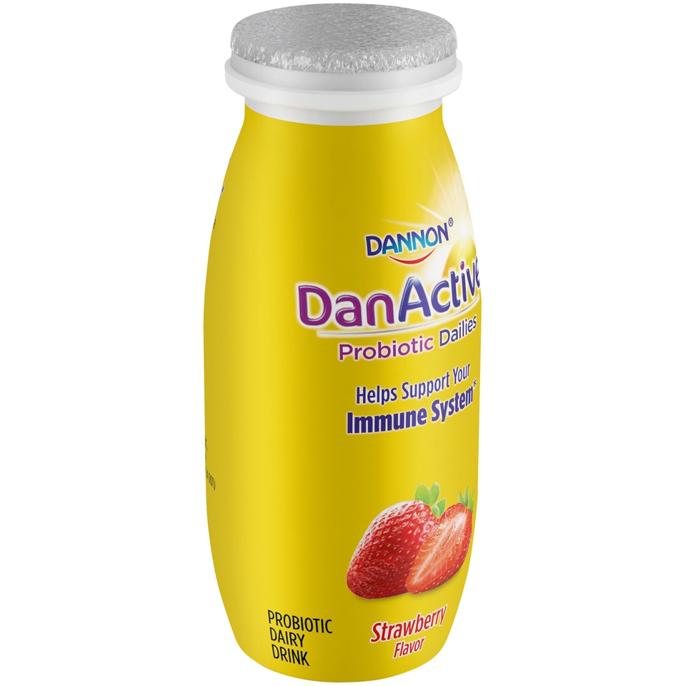 slide 7 of 7, DanActive Probiotic Dailies Strawberry Dairy Drink, 3.1 fl oz