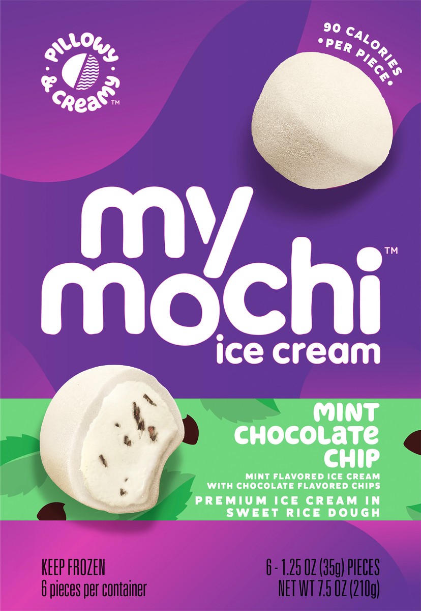 slide 5 of 11, My/Mochi Ice Cream Mint Chocolate Chip, 6-Pack, 6 ct
