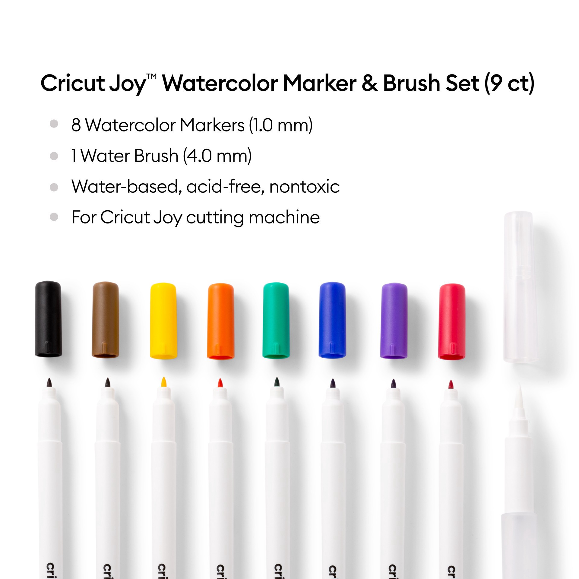 slide 4 of 7, Cricut Joy Watercolor Marker & Brush Set, 9 ct total