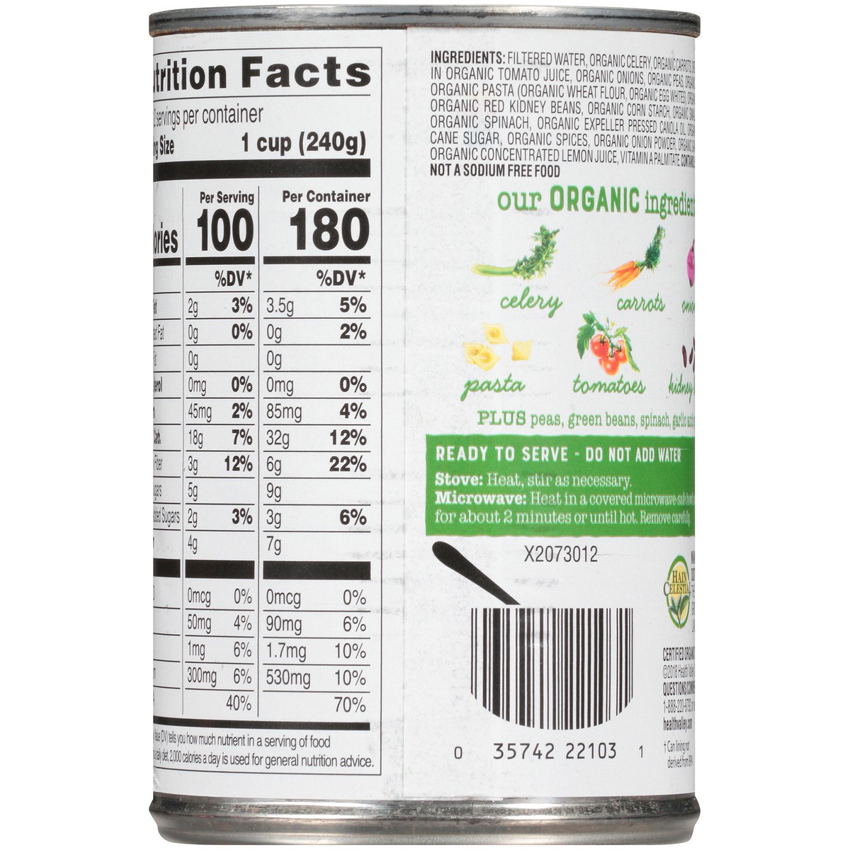 slide 5 of 9, Health Valley Minestrone Organic Soup, 15 oz