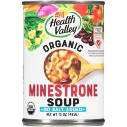 Health Valley Organic No Salt Added Minestrone Soup 15 oz