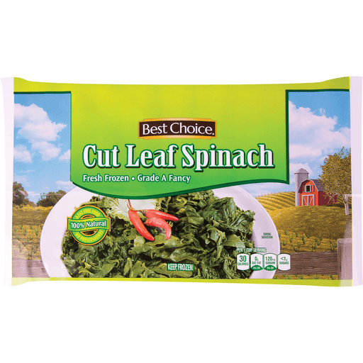 slide 1 of 1, Best Choice Cut Low Fat Spinach, 16 oz