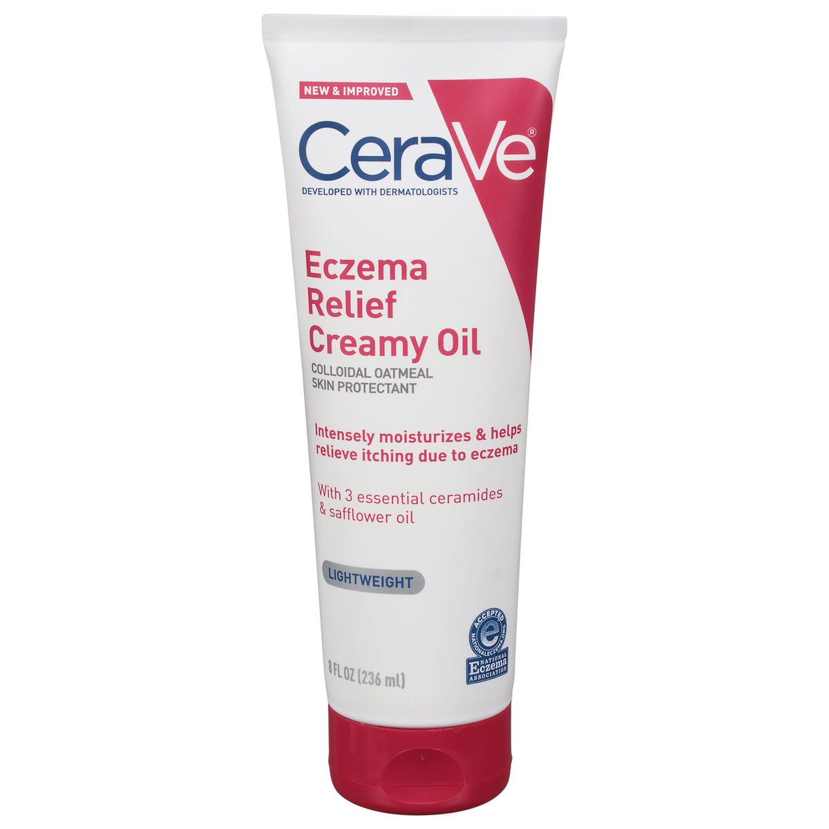 slide 1 of 9, CeraVe Lightweight Eczema Relief Creamy Oil 8 fl oz, 8 fl oz