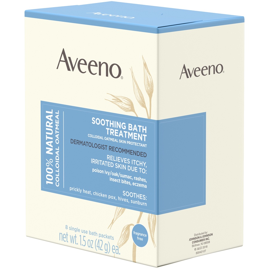 Aveeno Soothing Bath Treatment Soak, 100% Natural Colloidal Oatmeal ...