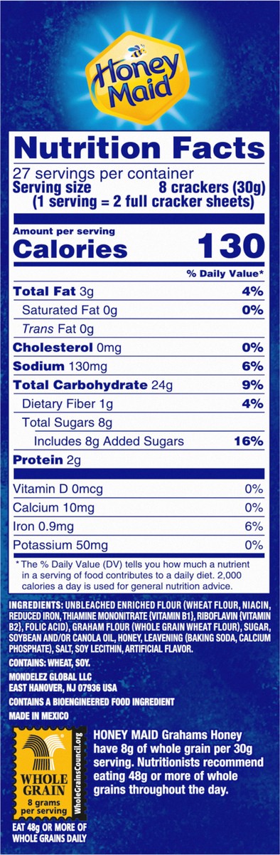 slide 4 of 13, HONEY MAID Graham Crackers, Lunch Snacks, Party Size, 28.8 oz, 6 ct