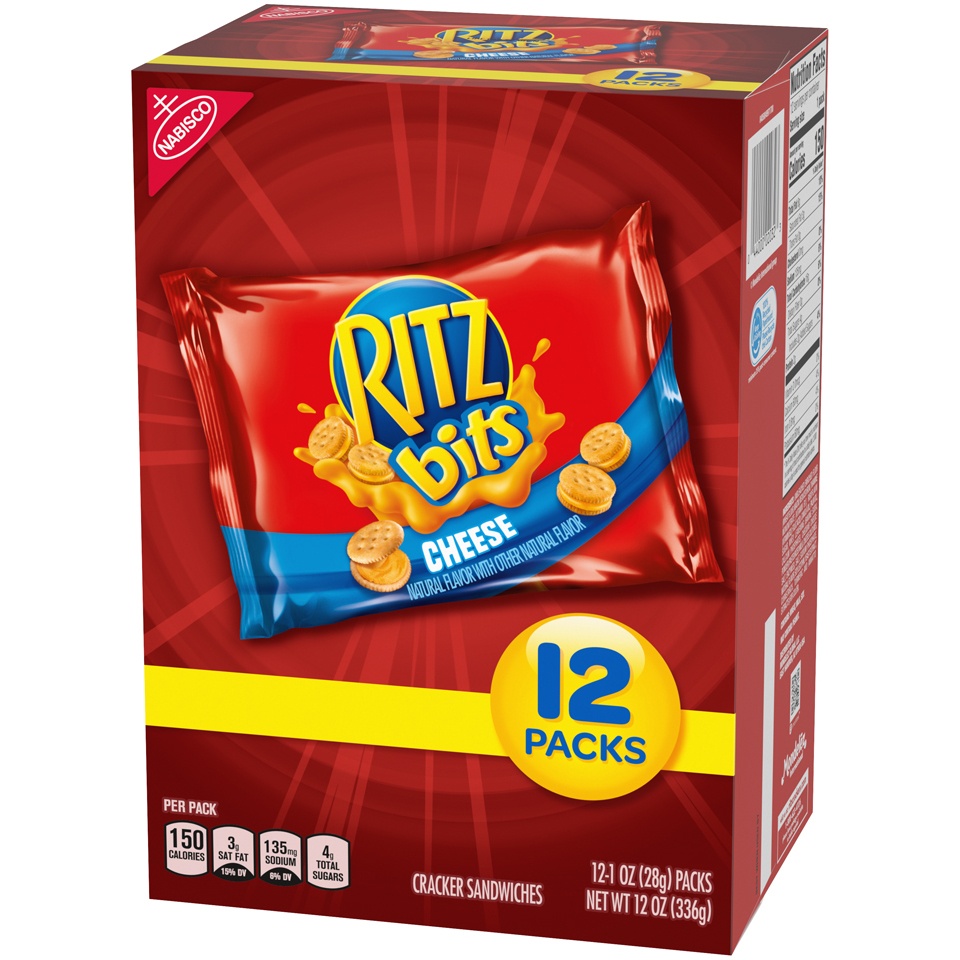 slide 4 of 9, Ritz Bits Cheese Sandwich Multi Pack, 12 ct; 1 oz