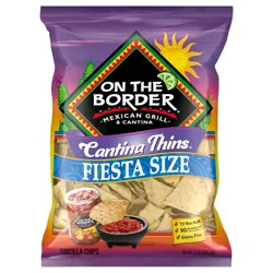 On The Border Fiesta Size Thins - 15 oz
