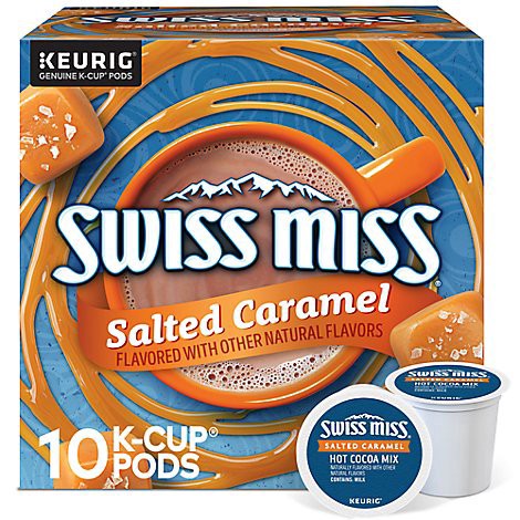 slide 1 of 1, Swiss Miss Salted Caramel Hot Cocoa Keurig Single Serve K Cup Pods- 10 ct, 10 ct